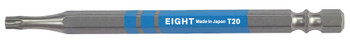 Eight tool EA-310C T20 x 100, Ex-Impact High Impact Torx Bit 6.35Mm Shank 9Mm Groove Color Coded - T20 X 100Mm Oal Light Blue_main