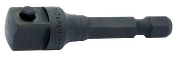 Koken 112-50P 1/4 Hex Dr. Adaptor 3/8 Square Length 50mm Pin type