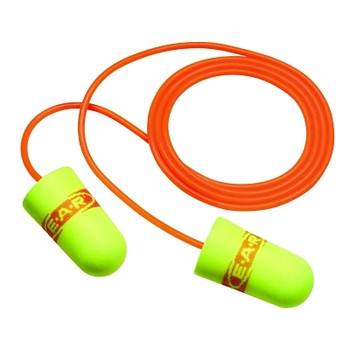 3M 311-1254, E-A-Rsoft Superfit Earplugs, Corded, Poly Bag, NRR 33 dB, Regular Size, 1 Pair