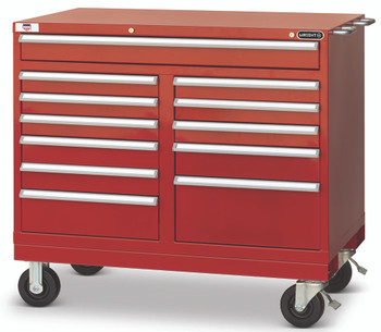 Wright tool WRCHD5212RD, Heavy Duty Roller Cabinet 52" 12 Drawer Red 52-1/2"W x 42-1/2"H x 27-3/4"D_main