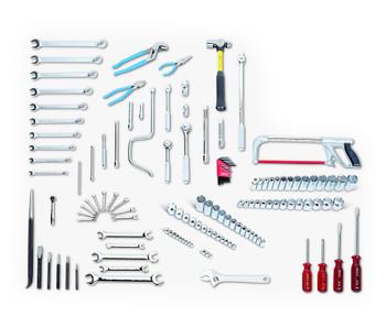 Wright tool 141, 135 Piece Fractional Mechanics Set 1/4", 3/8" & 1/2" Drives, Tools Only_main