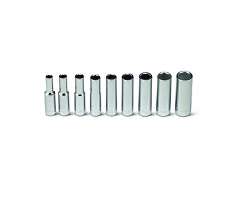 Wright tool 208, 1/4" Drive 9 Piece Set - 6 Point Deep Sockets, 3/16" - 1/2"_main Wright tool 208, 1/4" Drive 9 Piece Set - 6 Point Deep Sockets, 3/16" - 1/2"_main
