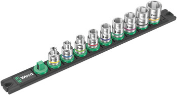 Wera 005450, Magnetic socket rail B Imperial 1 Zyklop socket set 3/8" drive, imperial, 9 pieces_main