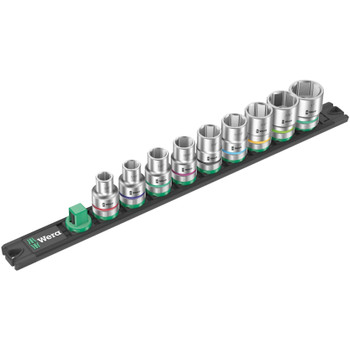 Wera 005480, Magnetic socket rail C Imperial 1 Zyklop socket set, 1/2" drive, imperial, 9 pieces