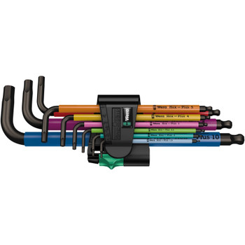 Wera 022089, 950/9 Hex-Plus Multicolour 1 L-key set, metric, BlackLaser, 9 pieces