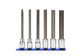 Wright tool 454, 1/2" Drive 6 Piece Set - Hex Bit Sockets w/Long Length Metric Bit, 6mm - 17mm_main