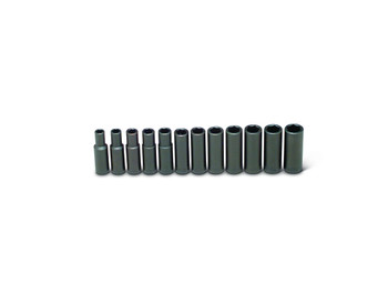 Wright tool 461, 1/2" Drive 12 Piece Set - 6 Point Deep Metric Impact Sockets, 10mm - 21mm_main