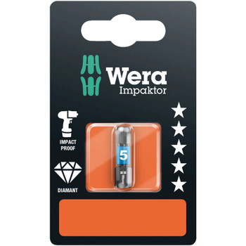 Wera 073904, 840/1 IMP DC SB Impaktor Bits, 4 x 25 mm