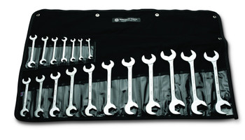 Wright tool 732, Open End Wrench 18 Piece Set - Double Angle 15deg & 60deg 11/32" - 1-1/2"_main