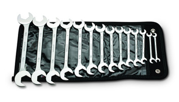 Wright tool 733, Open End Wrench 14 Piece Set - Double Angle 15deg & 60deg 3/8" - 1-1/4"_main