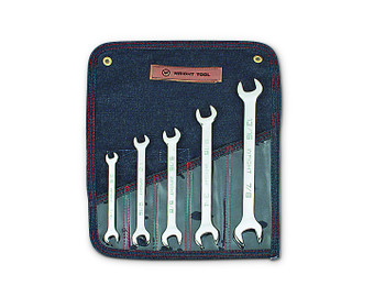 Wright tool 735, Open End Wrench 5 Piece Set - Full Polish 3/8" - 7/8"_main