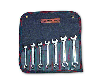 Wright tool 742, Combination Open End Flare Nut Wrench 7 Piece Set - Satin 3/8" - 3/4"_main