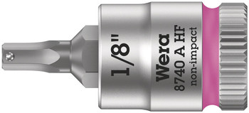 Wera 003383, 8740 A HF Zyklop bit socket with holding function, 1/4" drive, 1/8" x 28 mm_main