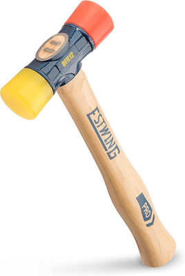 Estwing DFH12, 12 Oz Red And Yellow Rubber Mallet Hammer_main