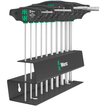 Wera 023454, 454/10 HF Set Imperial 2 Screwdriver set T-handle Hex-Plus screwdrivers with holding function, imperial, 10 pieces