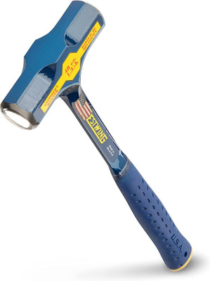 Estwing E6-48E, 48 Oz Solid Steel Engineers Hammer With Blue Nylon Vinyl Grip And End Cap_main