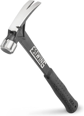 Estwing EB-15SM, 15 Oz Black Vinyl Gripped Ultra Framing Hammer With Milled Face_main