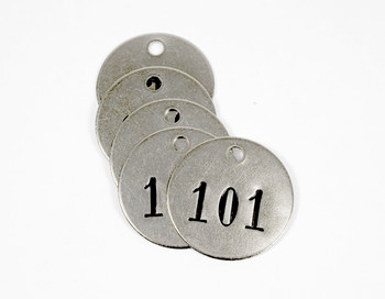 CH Hanson 40037, Tag-101-125 1-1/4" Round Aluminum 25pk_main