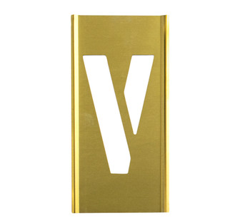 CH Hanson 10014V, Stencil Sort-4" Brass Gothic V_main