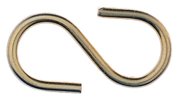 CH Hanson 41002, S-Hook-1-1/2" #2 Brass Plated 100pk_main