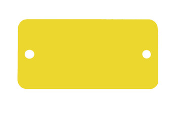 CH Hanson 43080, Tag-1"x3" Round Corners Anodized Aluminum Yellow 5pk_main