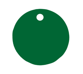 CH Hanson 43102, Tag-1-1/2" Round Anodized Aluminum Grn 5pk_main