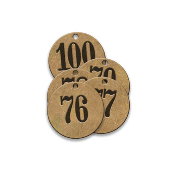 CH Hanson 43231, Tag-76-100 1-1/4" Round Brass 25pk_main