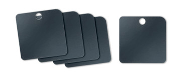 CH Hanson 43409, Tag-1-1/2" Square Anodized Aluminum Black 5pk_main