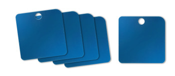 CH Hanson 43410, Tag-1-1/2" Square Anodized Aluminum Blue 5pk_main