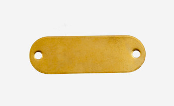 CH Hanson 43622, Tag-3/4"x3-1/8" Round Ends Brass 10pk_main