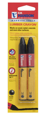 CH Hanson 10353, El Marko Lumber Crayon-Traditional Black 2Pcs. Carded_main