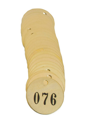 CH Hanson 40016, Tag-076-100 1-1/4" Round Brass 25pk_main