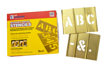 CH Hanson 10031, Stencil Set-Letter 2" Brass 33Pcs._main