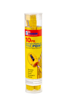 CH Hanson 10214, 10 Carpenter Pencils With 1 Carpenter Pencil Sharpener_main