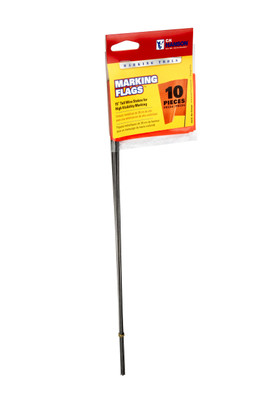 CH Hanson 15275, Stake Flags-15" Staff, 2-1/2"x3-1/2" Flag, Orange Fluorescent 10Pcs._main