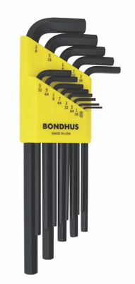 Bondhus 12137, Set 13 Hex L-Wrenches (.050-3/8") - Long_main