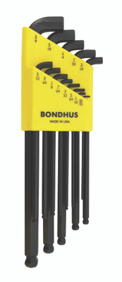 Bondhus 16537, Set 13 Stubby Ball End L-Wrenches .050-3/8"_main