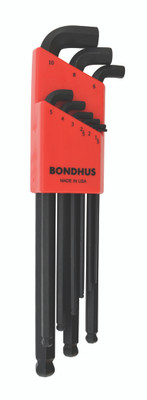 Bondhus 16599, Set 9 Stubby Ball End L-Wrenches 1.5-10mm_main