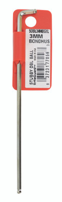 Bondhus 77052, 2mm BriteGuard Stubby Double Ball End L-Wrench, 1 piece_main