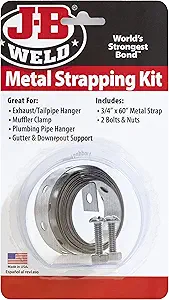 JB Weld 37990, Metal Strapping Kit, 5 ft. Strap & 2 Bolts_main