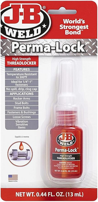 JB Weld 27113, Perma-Lock High Strength Red Threadlocker, 13ml Bottle_main