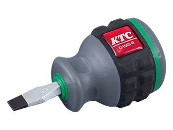 KTC D1MS-6, Hard Plastic Grip Stubby Screwdriver, Flat Tip, 6mm_main