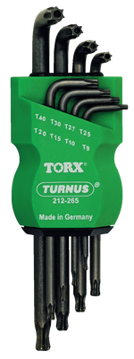 KUKKO 212-265, Tamper-TX-Allen Key Set with Key Sizes 9, 10, 15, 20, 25, 27, 30, 40_main