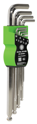 KUKKO 215-000, Allen wrench with ball head, 1,5, 2,0, 2,5, 3,0, 4,0, 5,0, 6,0, 8,0, 10,0 mm key widths in the KUKKO clip_main