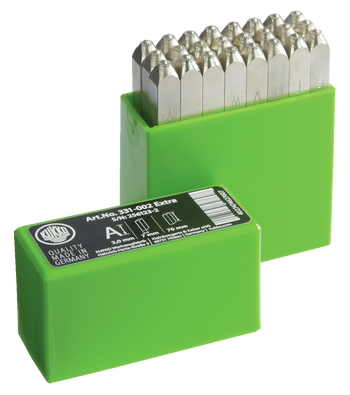 KUKKO 331-002, Striking letter set, extra heavy quality, bright nickel plated, 27 pieces_main