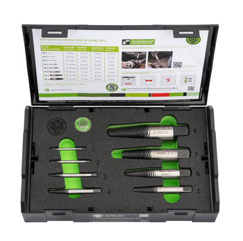 KUKKO 49-C, Screw extractor set, fine grooved, Ø 3-45 mm_main