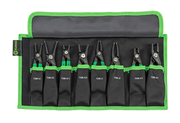 KUKKO 728K-729, 8-piece circlip pliers set with inserted tips for internal and external mounting._main