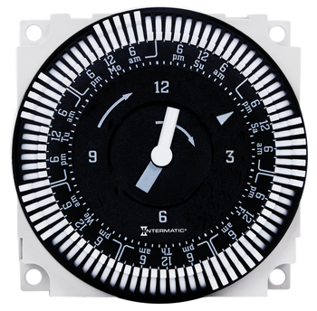 Intermatic FM1SWUZ-120U, 7-Day 120V Electromechanical Panel Mount Timer Module, 2 Hour Intervals, 21A, SPDT_main