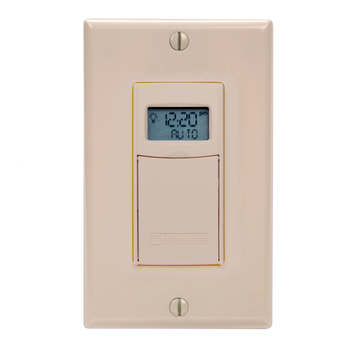 Intermatic EI600LAC, 7-Day Heavy-Duty Programmable Timer, 120-277 VAC, 20A, Light Almond_main