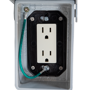 Intermatic WP1250MVXD, Extra-Duty Die-Cast In-Use Weatherproof Cover, Single-Gang, Vrt, 4.625" Gray_main